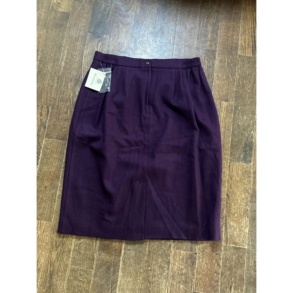 Worthington Womens Skirt Sz 16 Purple 100% Pure Wool Business Casual Preppy NWT - Picture 5 of 8